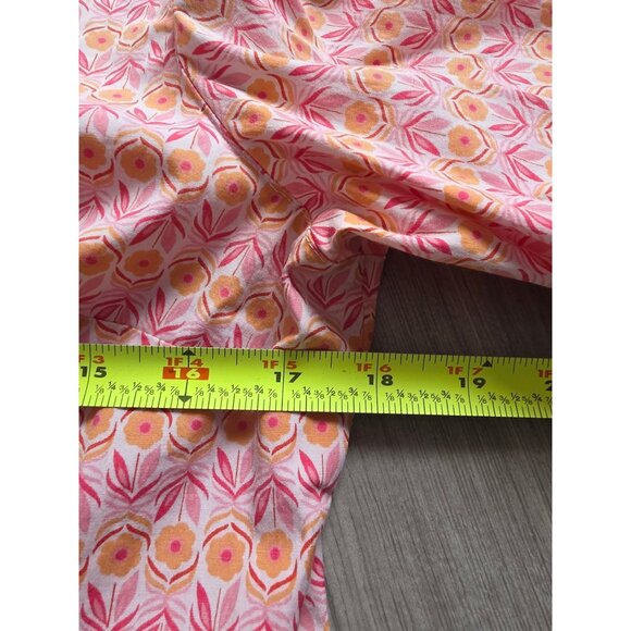 Talbots Womens Stretch Floral Button-Up Shirt S Pink & Yellow Long Sleeve - Picture 7 of 7